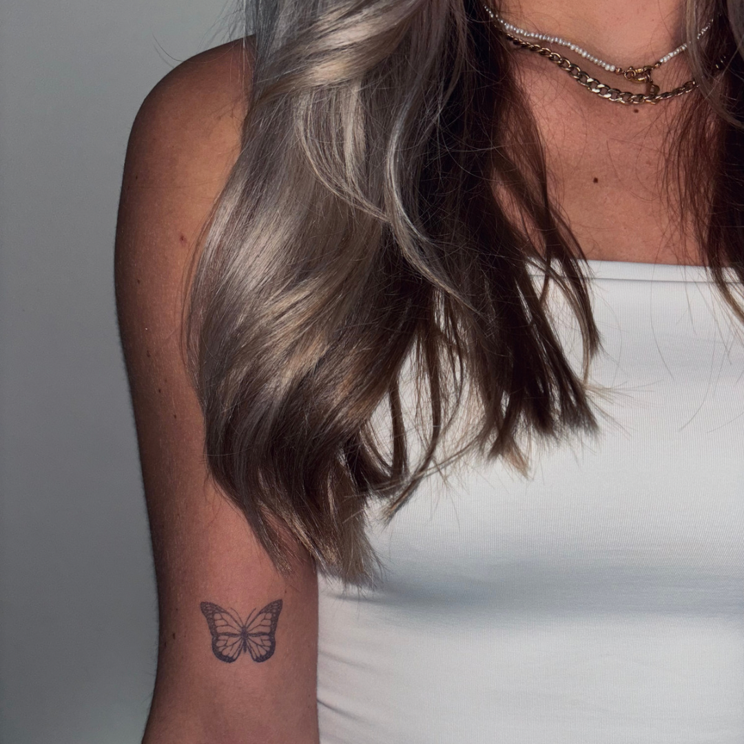 Tillfällig tatueringsfjäril