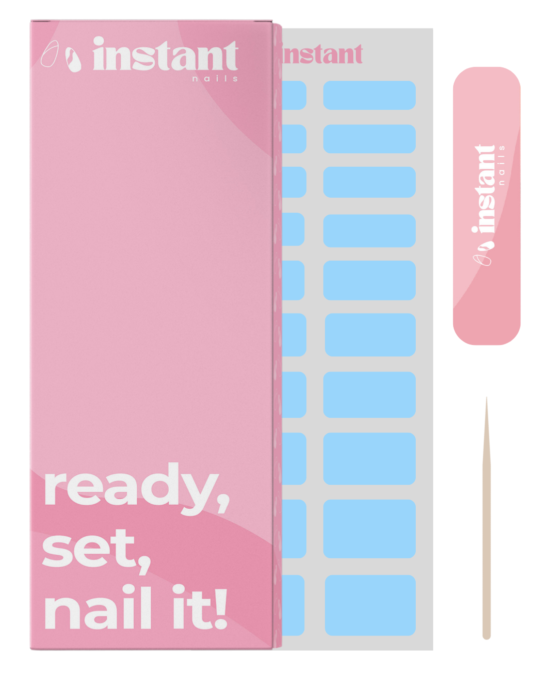 Nagelfolien Babyblau