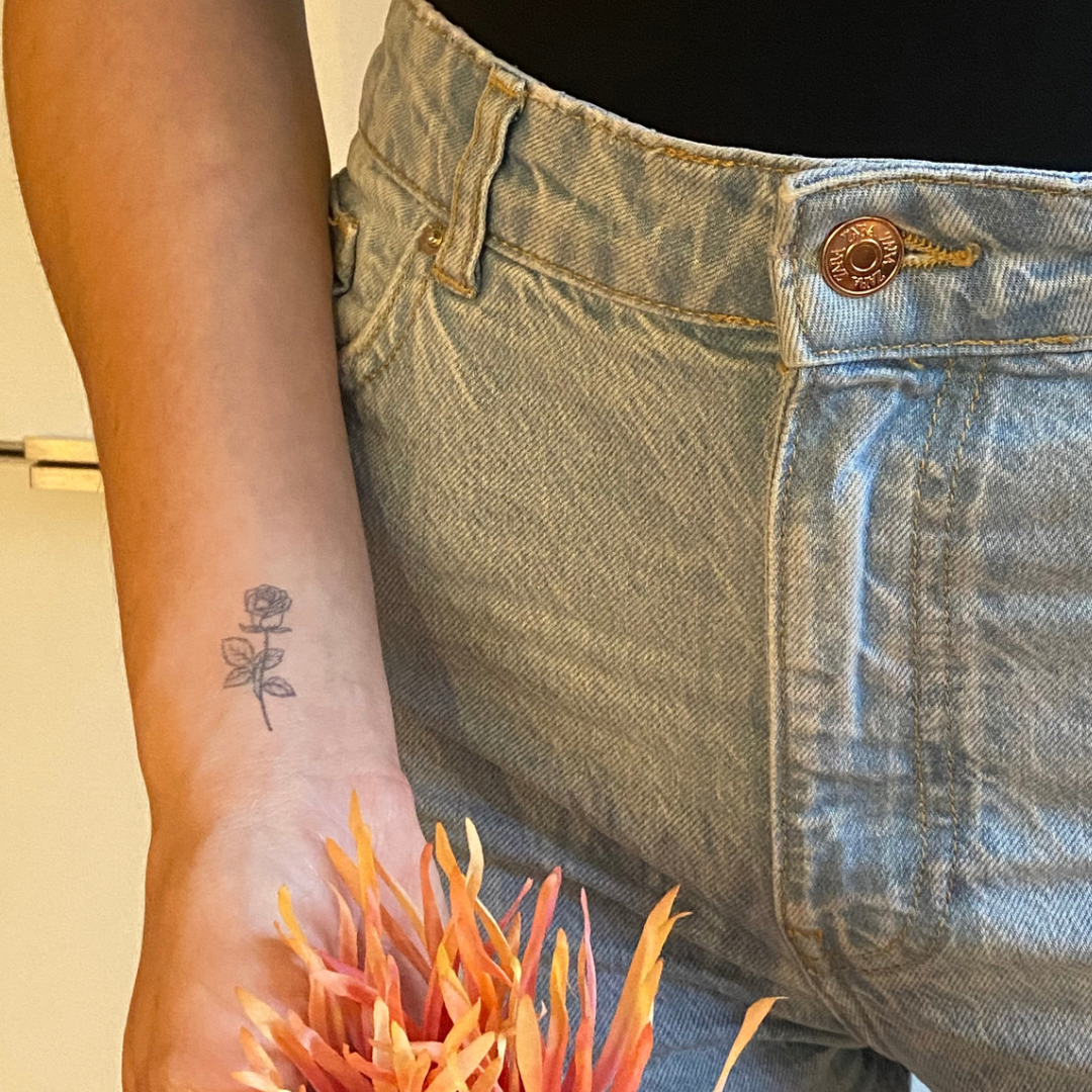 Temporäres Tattoo Rose
