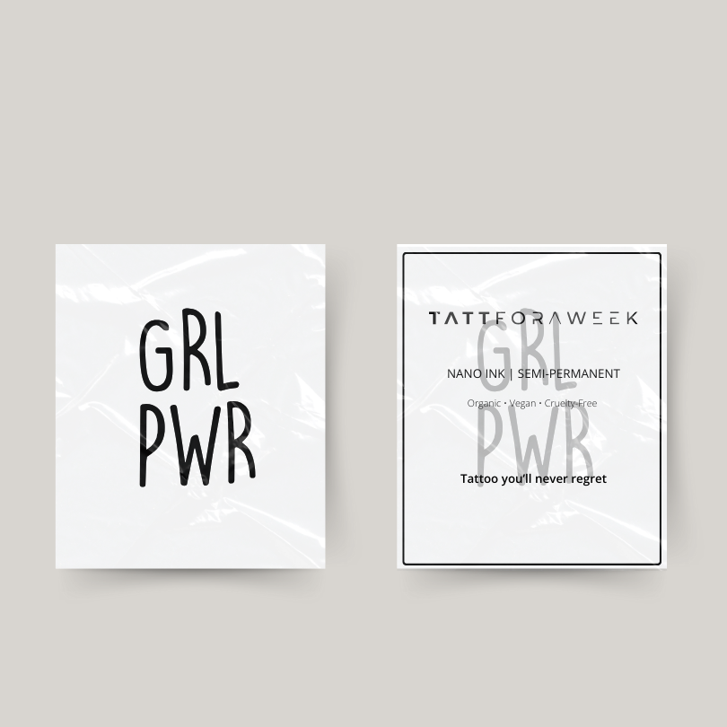Temporäres Tattoo Girlpower