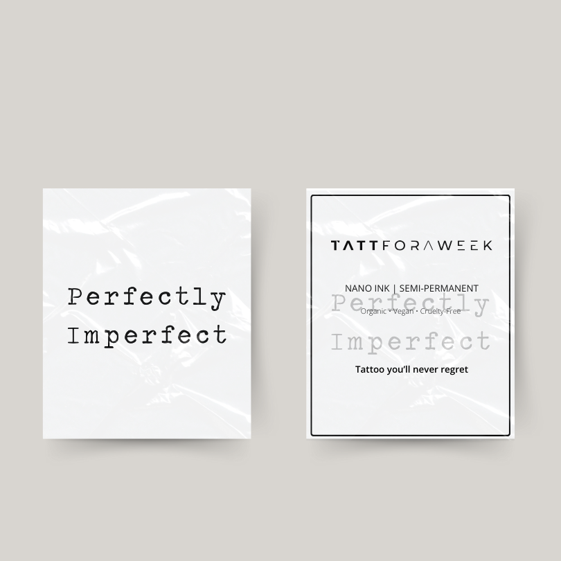 Tatuaje temporal perfectamente imperfecto