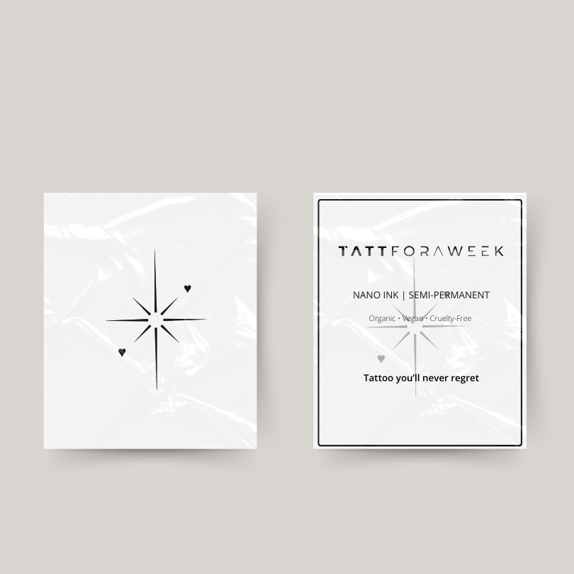 Tatuaje temporal estrella polar