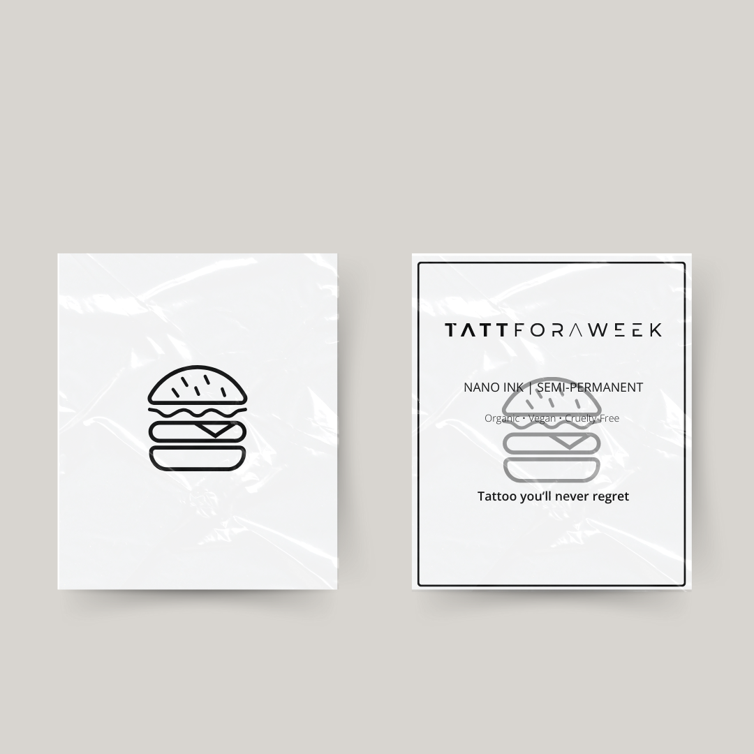 Hamburger tatuaggio temporaneo
