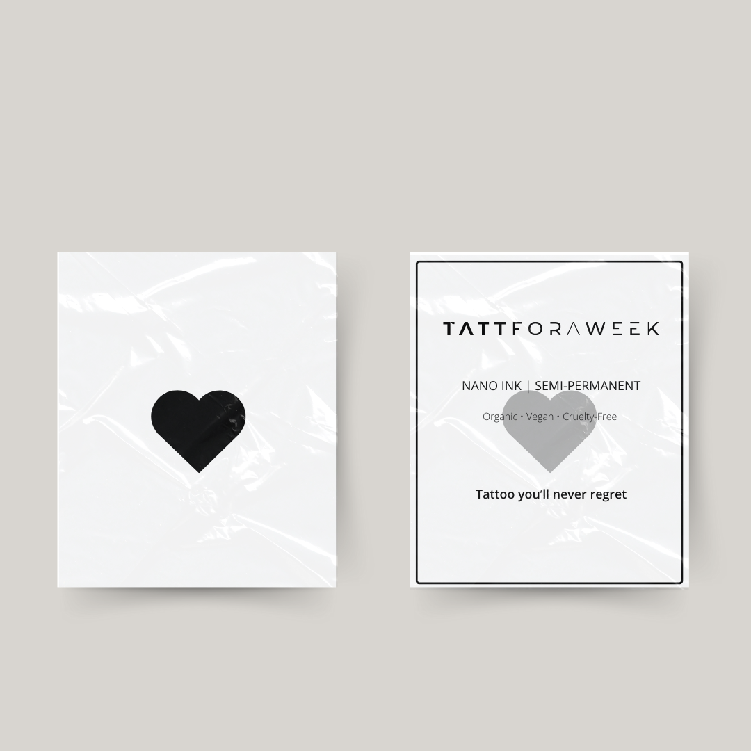 Cuore nero del tatuaggio temporaneo