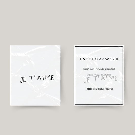 Temporäres Tattoo je t'aime