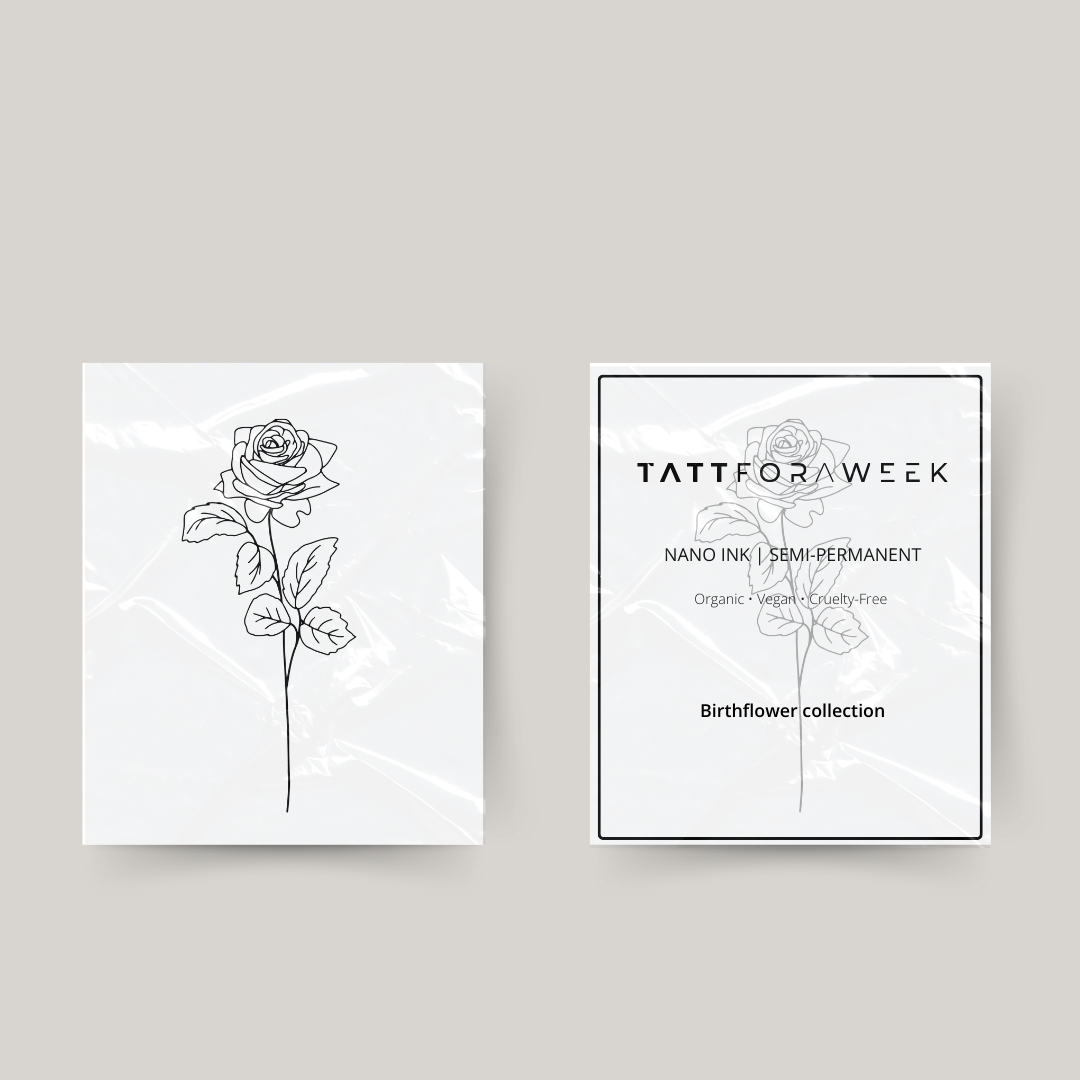 Midlertidig tatovering fødselsblomst juni