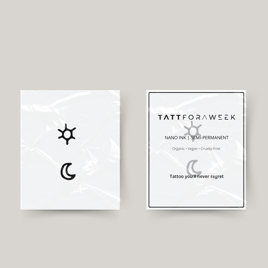 Temporäres Tattoo Stern und Mond