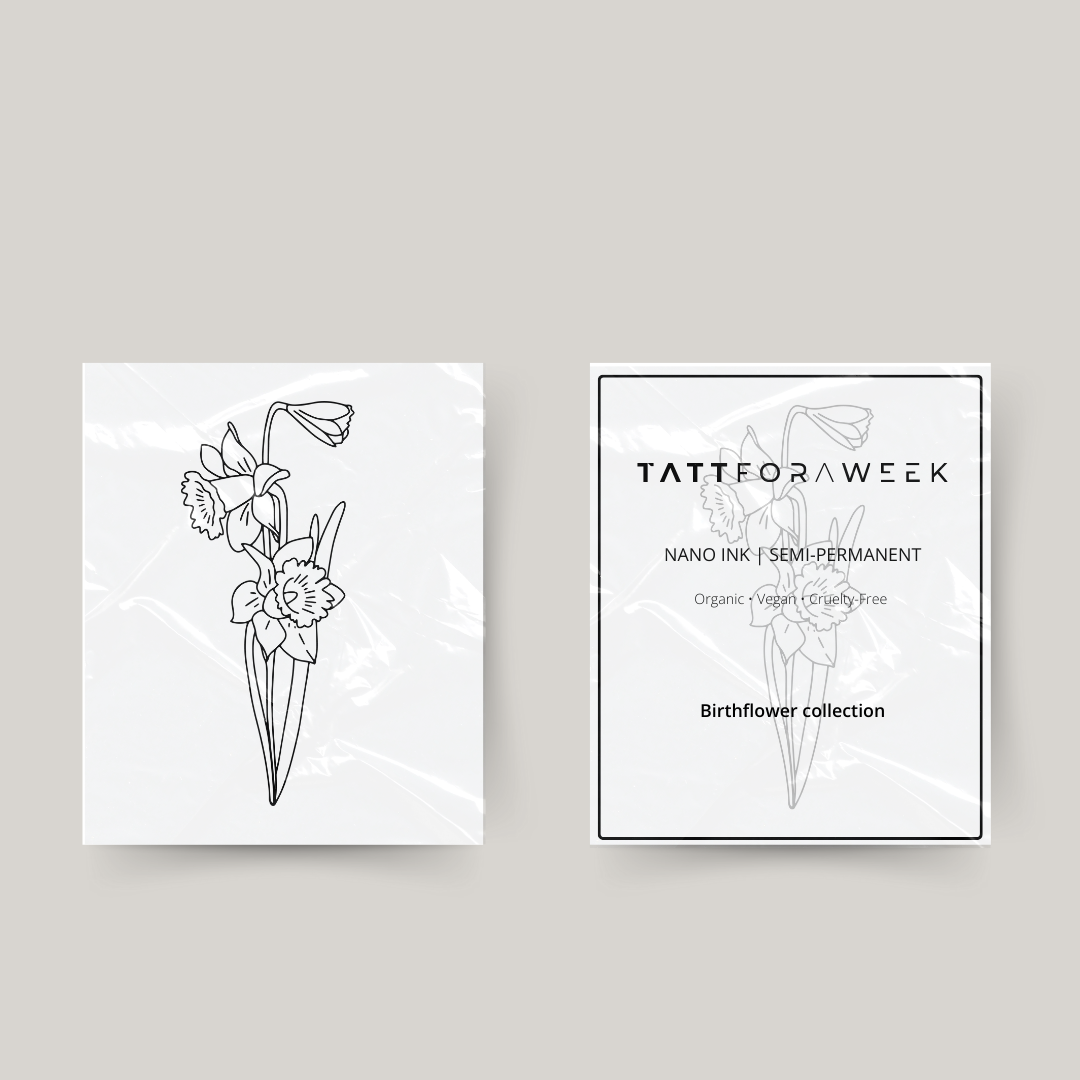 Temporäres Tattoo Geburtsblumenmarsch