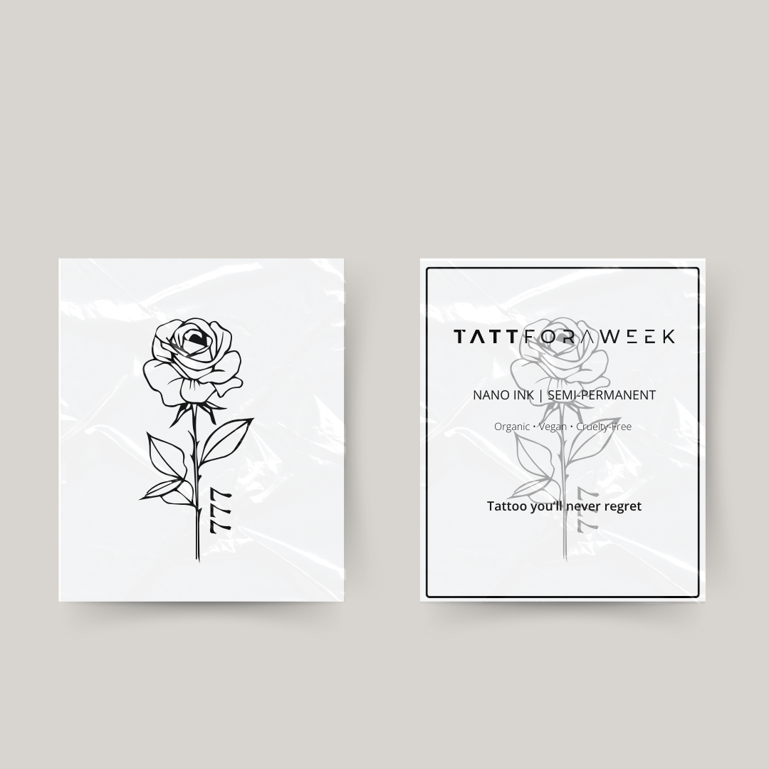 Temporäres Tattoo Rose 777