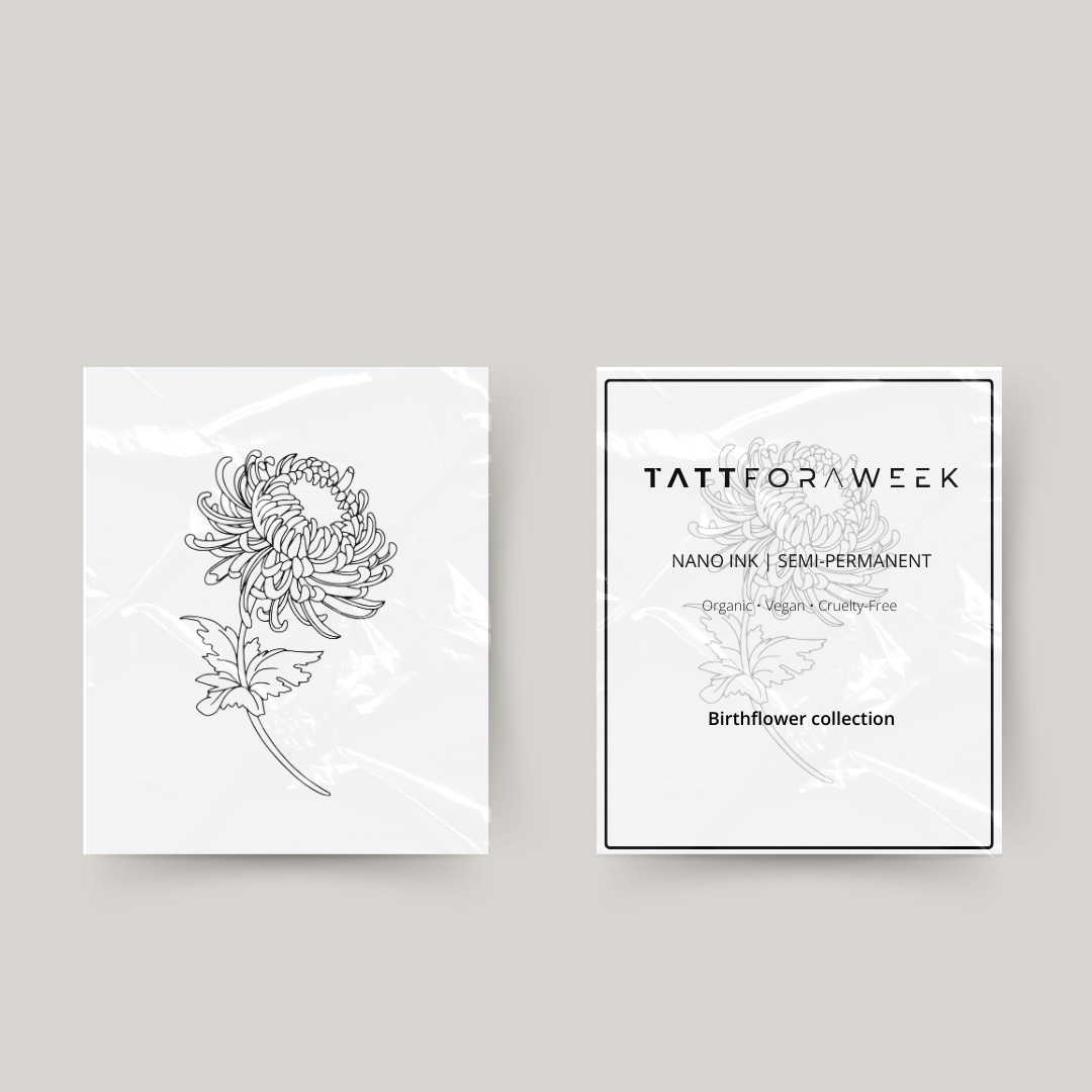 Temporäres Tattoo Geburtsblume November