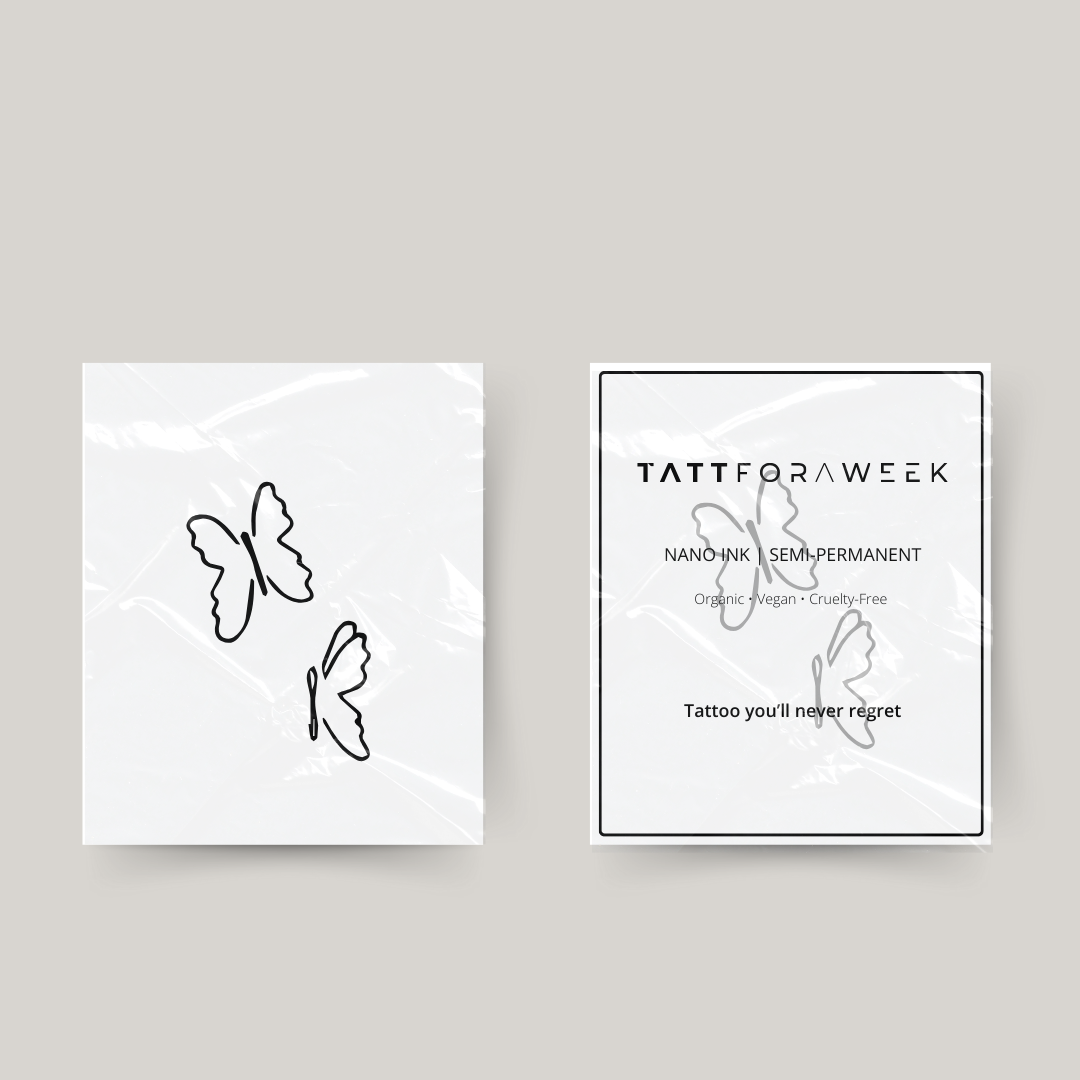 Temporäres Tattoo Fineline-Schmetterlinge
