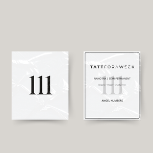 Temporäre Tattoo Engel Zahlen 111