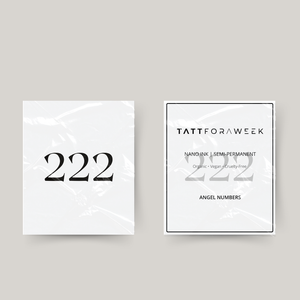 Temporäre Tattoo Engel Zahlen 222