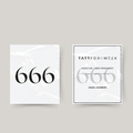 Temporäre Tattoo Engel Zahlen 666