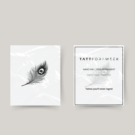Temporäres Tattoo Pfauenfeder