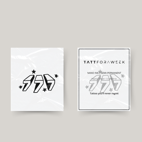 Tillfällig tatuering 777 gnistrar