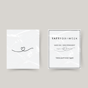 Temporäres Tattoo Herz mit Schleife