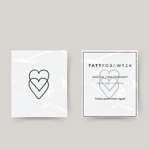 Temporäres Tattoo Doppelt Herz