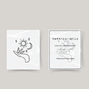 Temporäres Tattoo im Gleichgewicht
