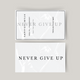 Temporäres Tattoo never give up