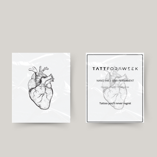 Temporäres Tattoo: organischen Herzens