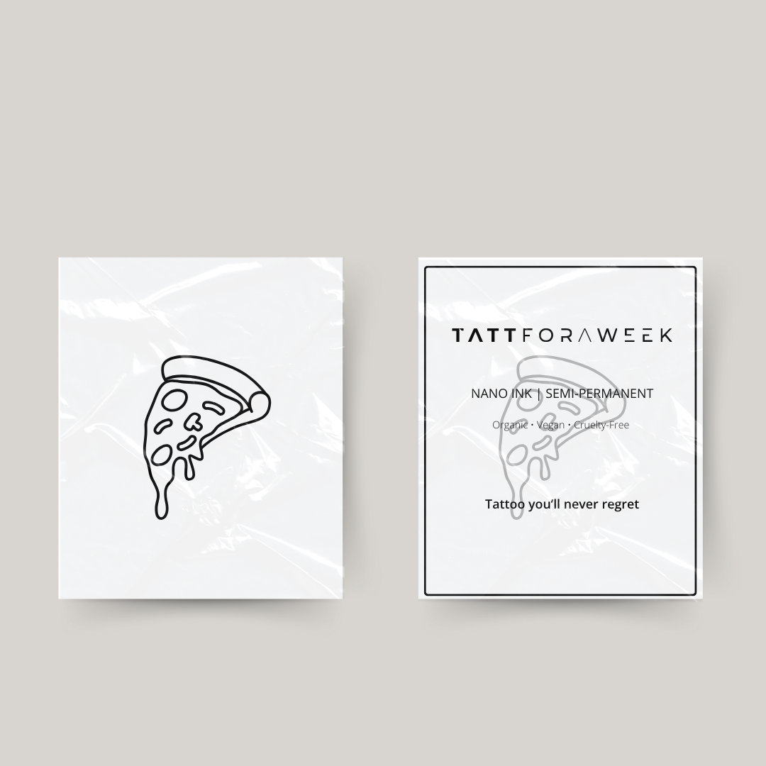 Pizza de tatuaje temporal
