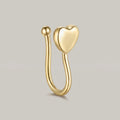 Nep neuspiercing clip hartje goud