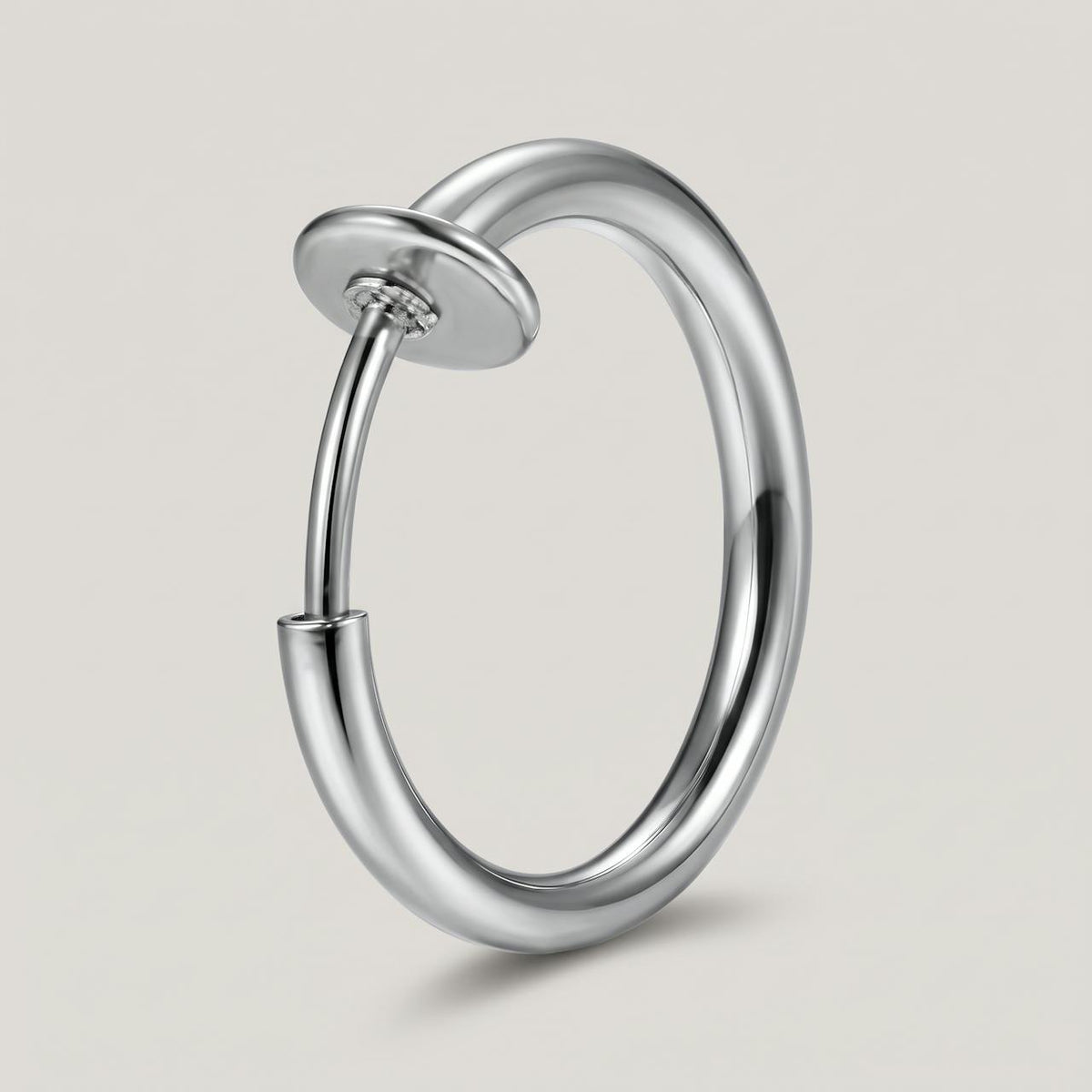 Nep piercing ring glad zilver