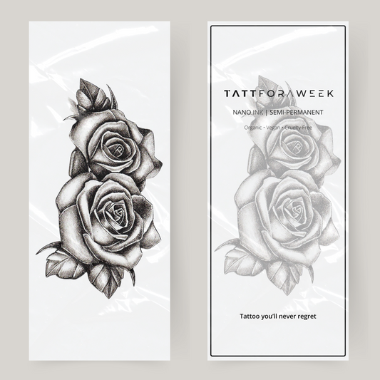 Duże sztuczne róże z tatuażami