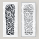 Klebetattoo sleeve Taube