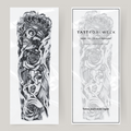 Klebetattoo sleeve totenkopf