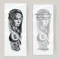 Fake Tattoo Ärmel Frau & Uhr