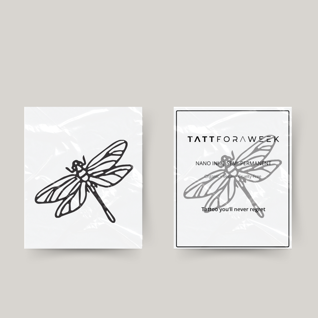 Tijdelijke tattoo libelle