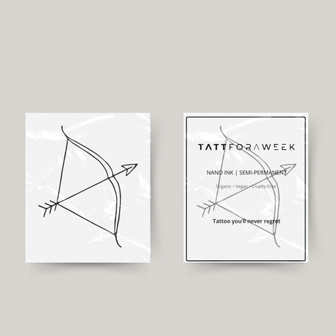 Arco e freccia tatuaggio temporaneo