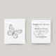 Temporäres Tattoo fliegender Schmetterling
