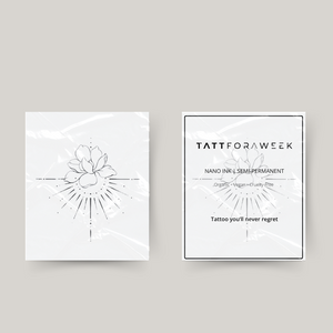 Temporäres Tattoo Sonnenstrahlen und Blume